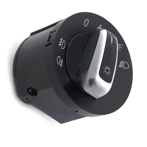 Kompatibel Mit VW Für Touran Für Tiguan Für Scirocco 2009 2010 2011 2012 2013 Chrom Auto Auto Scheinwerfer Schalter Nebelscheinwerfer 5ND941431B Hauptlichtschalter von VINCTV
