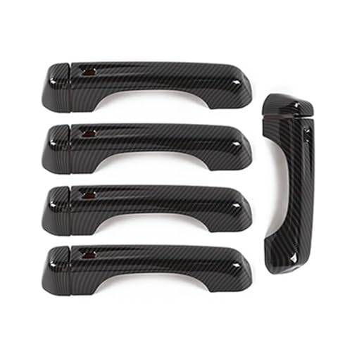 VINCTV Auto Türgriff Abdeckung Kompatibel Mit Jeep Für Wrangler JL 2018+ ABS Außentürgriff Heckklappengriff Dekoration Abdeckung Aufkleber(B-Carbon Fiber Grain) von VINCTV