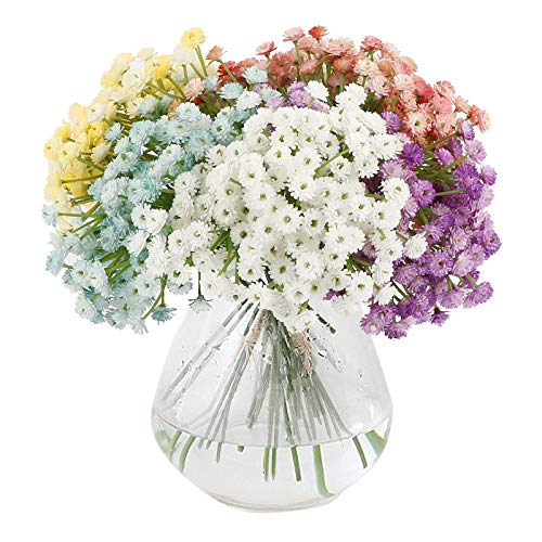 VINFUTUR 6 Bündel Kunstblumen Gypsophila Künstliche Blumensträuße Blumenarrangement für Basteln Hochzeit Party Homedeko von VINFUTUR