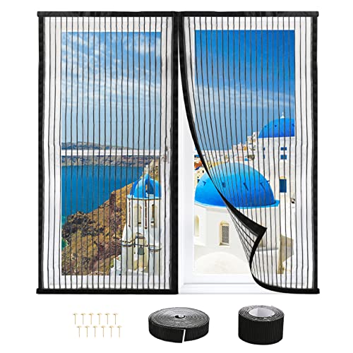 VINFUTUR Fliegengitter Fenster Magnet 120×120cm, Fliegenschutz Insektenschutz magnetische Fliegengitter für Innen Außen Fenster von VINFUTUR