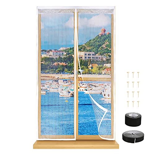 VINFUTUR Fliegengitter Fenster Magnet 80×140cm, Fliegenschutz Insektenschutz magnetische Fliegengitter für Innen Außen Fenster von VINFUTUR