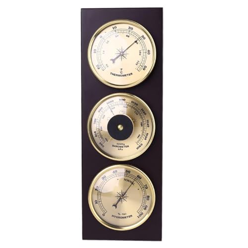 Barometer, 3-in-1 Multifunktions-Barometer, Thermometer, Hygrometer, Barometer für Zuhause, Innen- und Außenbereich, für Zuhause, Büro, Wanddekoration von VINGAA