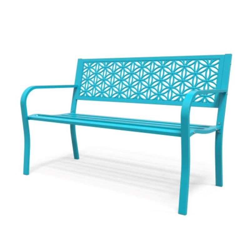 VINGLI Bank Gartenbank Metall, 2-Sitzer, bis 250 KG belastbar (inkl. Anleitung), Wetterfest, 127 x 61 x 84 cm von VINGLI