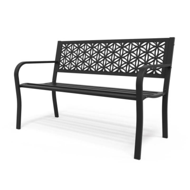 VINGLI Bank Gartenbank Metall, 2-Sitzer, bis 250 KG belastbar (inkl. Anleitung), Wetterfest, 127 x 61 x 84 cm von VINGLI