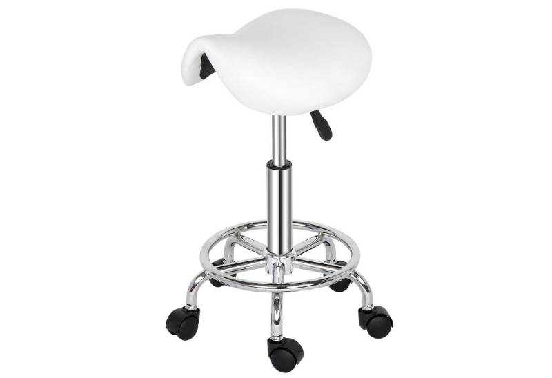 VINGLI Drehhocker Bürohocker, höhenverstellbar, 360° drehbar, Rollhocker von VINGLI