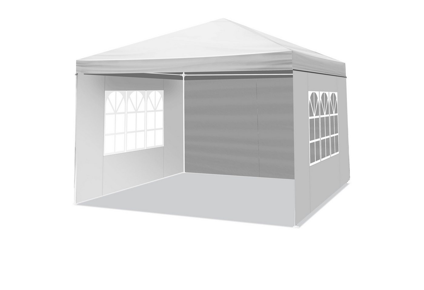 VINGLI Faltpavillon L x B x H: 3 x 3 x 2.6m mit 3 Wänden, 3 x 3x 2.6m mit 4 Wänden VINGLI Faltpavillon L x B x H: 3 x 3 x 2.6m mit 3 Wänden, 3 x 3x 2.6m mit 4 Wänden von VINGLI