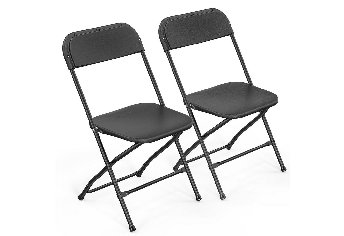 VINGLI Klappstuhl Klappstühle 2er/4er/6er/8er/10/12er Set, Gartenstuhl (2 St), für Drinnen & Outdoor, bis 158KG, Schwarz/Weiß/Transparant von VINGLI