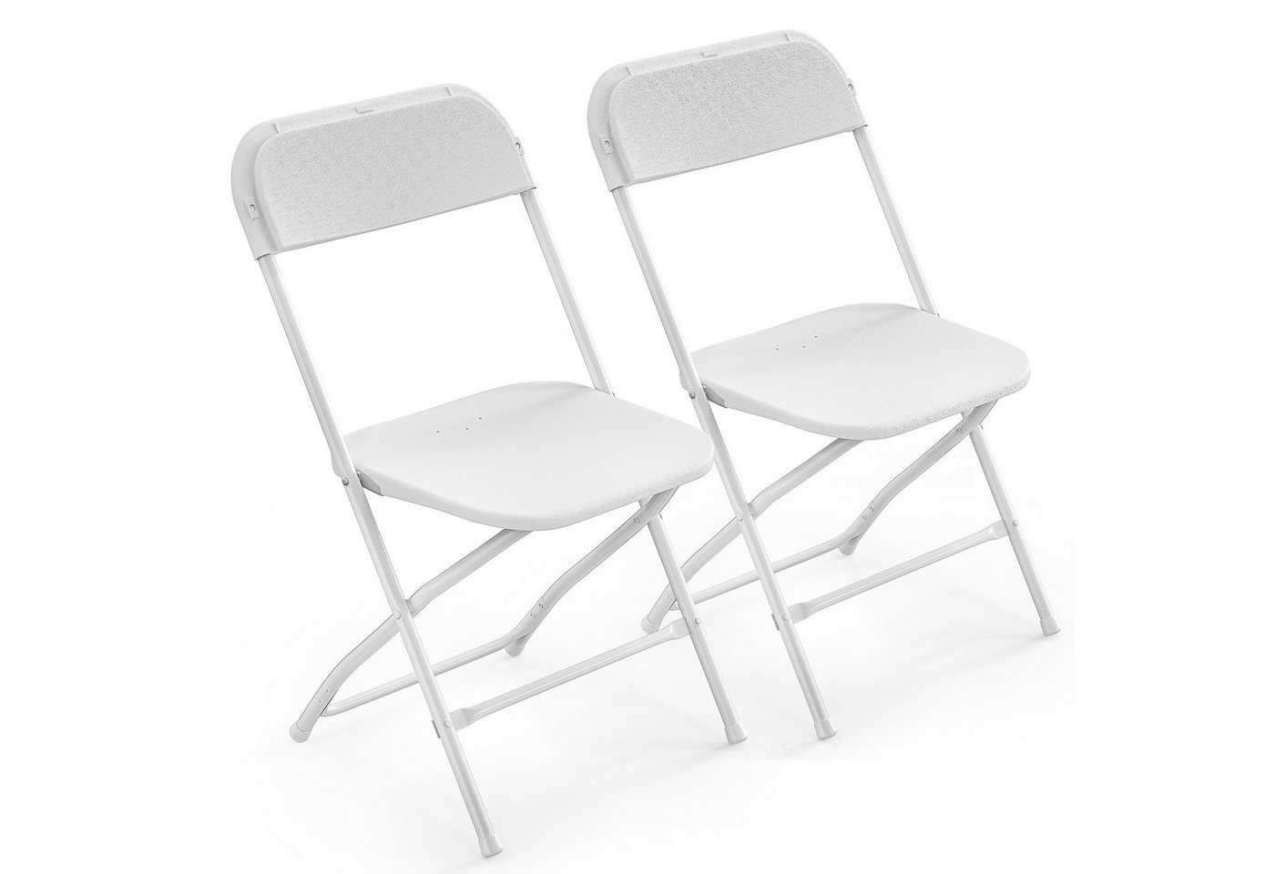 VINGLI Klappstuhl Klappstühle 2er/4er/6er/8er/10/12er Set, Gartenstuhl (2 St), für Drinnen & Outdoor, bis 158KG, Schwarz/Weiß/Transparant von VINGLI