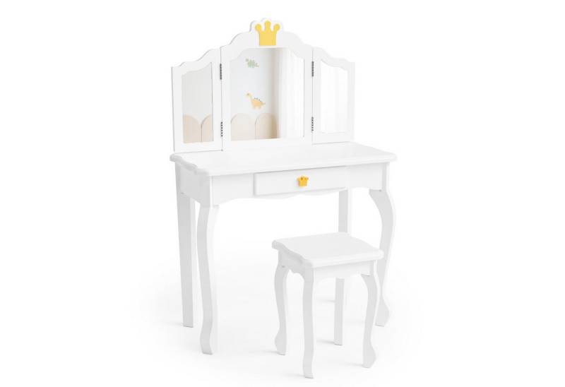 VINGLI Schminktisch mit Hocker und Abnehmbarer Spiegel, für Mädchen ab 3 Jahren VINGLI Schminktisch mit Hocker und Abnehmbarer Spiegel, für Mädchen ab 3 Jahren von VINGLI