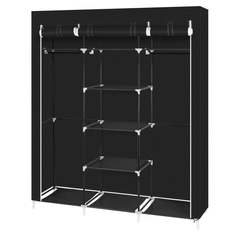 VINGLI Stoffschrank Kleiderschrank, 150 x 45 x 175 cm, Faltschrank, Stoffschrank mit Kleiderstange von VINGLI