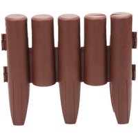 Swanew 10 stücke Beeteinfassung Gartenpalisade Raseneinfassung 2.8m Rasenkante Palisade Beetumrandung aus pp , Braun von VINGO