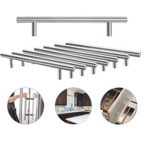 Swanew 10x Stangengriff Bad Küchengriff Möbelgriff Echt Edelstahl Schrank Relinggriff Griff 188x128x12MM von VINGO