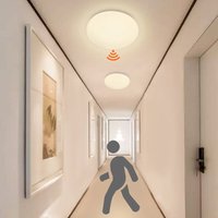 Vingo - 12W led Deckenleuchte mit Bewegungsmelder Flurlampe Kinderzimmer Leuchte Sensor - Weiß von VINGO