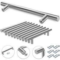 Swanew 20x Stangengriff Bad Küchengriff Möbelgriff Echt Edelstahl Schrank Relinggriff Griff 156x96x10MM von WOLKETON