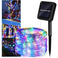 Vingo - 22 m Solar Lichterkette Lichtschlauch led Lichterkette 8 Lichtmodi Party Garten Innen Außen Deko Weihnachtsbeleuchtung von VINGO