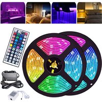 Vingo - 2M led Streifen set , led Strip 30 LEDs, led not wasserdicht(IP20), mit 44 Tasten Fernbedienung von VINGO