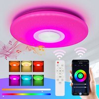 36W led Deckenleuchte Deckenlampe Bluetooth Musik Farbwechsel Wand Panel Lampe - rgb von VINGO