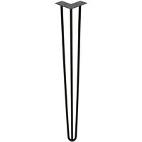 Vingo - 4x Hairpin Legs Möbelbeine Tischläufer schwarz Hairpin Legs 3 Bügel, für Esstisch 45cm von VINGO