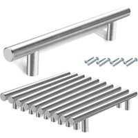 Swanew 50x Stangengriff Bad Küchengriff Möbelgriff Echt Edelstahl Schrank Relinggriff Griff 156x96x10MM von WOLKETON
