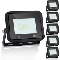 5x 10W led Fluter led Strahler Wasserdicht Flutlicht Außenstrahler Outdoor-Sicherheitsleuchte für Garten Garage Kaltweiß - Kaltweiß - Vingo von VINGO