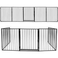 Absperrgitter Türschutzgitter Kamin Hundezaun Hundeabsperrgitter Ofenschutz Kinderschutzgitter - Vingo von VINGO
