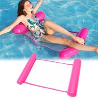 Aufblasbares Wasserliege Schwimmbett Wasser-Hängematte 4-in-1 Loungesessel Pool Lounge luftmatratze hängematte Rosa - Vingo von VINGO