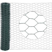Drahtzaun Sechskantgeflecht, 0,5x10m, Maschenweite: 27 mm, Hasendraht, Drahtgeflecht, Grün Drahtzaun Sechskantgeflecht, 0,5x10m, Maschenweite: 27 mm, Hasendraht, Drahtgeflecht, Grün von VINGO
