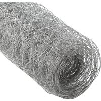 Vingo - Drahtzaun Sechskantgeflecht, 0,5x10m, Maschenweite: 27 mm, Hasendraht, Drahtgeflecht, Silber Vingo - Drahtzaun Sechskantgeflecht, 0,5x10m, Maschenweite: 27 mm, Hasendraht, Drahtgeflecht, Silber von VINGO