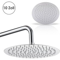 Duschkopf Kopfbrause Edelstahl Regendusche Regenbrause Wellness Brausekopf V304 25cm - Silber - Vingo von VINGO