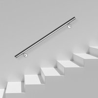 Swanew Handlaufset Wandhalter Edelstahl Handlauf Halter Treppe Haltegriff Treppengeländer 80 cm von WOLKETON