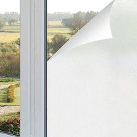 Fensterfolie 60x200 cm Milchglas Blickdicht Sonnenschutz Selbstklebend Statisch,Sonnenschutzfolie - Weiß von VINGO