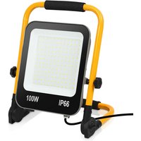 Fluter Stativ led Fluter Baustrahler 100W IP66 Scheinwerfer Außen Strahler Gartenlampe - Vingo von VINGO
