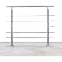 Swanew Geländer Treppengeländer ø 42mm Edelstahl Handlauf für Innen und Außen geeignet 100cm mit 5 Querstreben Swanew Geländer Treppengeländer ø 42mm Edelstahl Handlauf für Innen und Außen geeignet 100cm mit 5 Querstreben von VINGO