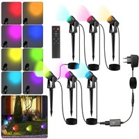 Swanew led Gartenstrahler mit Erdspieß 6er Set, Gartenleuchte Gartenbeleuchtung mit Stecker Wasserdicht IP65 rgb Swanew led Gartenstrahler mit Erdspieß 6er Set, Gartenleuchte Gartenbeleuchtung mit Stecker Wasserdicht IP65 rgb von VINGO