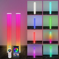 Led Stehleuchte, Lichtsäule Stehlampe 6W,104cm, rgb Standleuchte, Dimmbar Atmosphäre Lampe, Eck Standleuchte, Fernbedienung von VINGO