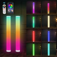 Led Stehleuchte Stehlampe,6W Lichtsäule 104cm, rgb Dimmbar, Atmosphäre Lampe, Moderne Metall EckLampe - Weiß von VINGO