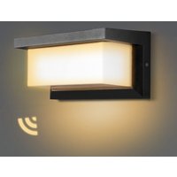 Vingo - led Wandleuchte mit Bewegungsmelder 18W Moderne Außenwandleuchte Aluminium Wandlampe eckige Außenlampe für Terrasse/Hof/Haustür Warmweiß von VINGO