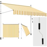Markise Klemmmarkise Einziehbar Sonnenmarkise Sonnenschutz Balkon ohne Bohren 350x120cm von VINGO
