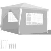 Swanew Pavillon Camping Robustes Festzelt Verbolzung Partyzelt Praktisches 3x3m Weiß von VINGO