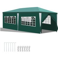 Pavillon Camping Robustes Festzelt Verbolzung Partyzelt Praktisches 3x6m Grün - Grün - Vingo von VINGO