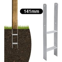 Vingo - Pfostenanker Pergolen Stützenfuß Zaunträger Anker fur Carport Materialstärke 4.75 mm 4 Stück 141MM von VINGO