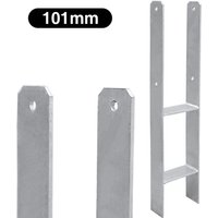 Vingo - Pfostenanker Pfostenträger H-Pfostenanker Vierkantholzpfosten fuer Pfosten Pfahlbauten Wildtürme Zäune Pergola 2 Stück 101MM Vingo - Pfostenanker Pfostenträger H-Pfostenanker Vierkantholzpfosten fuer Pfosten Pfahlbauten Wildtürme Zäune Pergola 2 Stück 101MM von VINGO