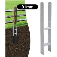 Vingo - Pfostenanker Pfostenträger H-Pfostenanker Vierkantholzpfosten fuer Pfosten Pfahlbauten Wildtürme Zäune Pergola 2 Stück 91MM Vingo - Pfostenanker Pfostenträger H-Pfostenanker Vierkantholzpfosten fuer Pfosten Pfahlbauten Wildtürme Zäune Pergola 2 Stück 91MM von VINGO