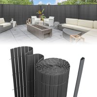 Vingo - pvc Sichtschutzmatte Sichtschutzzaun Sichtschutz Zaun Balkon Windschutz, anthrazit,90 x 400 cm von VINGO