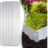Rasenkante Metall Beeteinfassung Mähkante Verzinkt Wegbegrenzung Beetumrandung Palisade 100x15cm 20m - Vingo von VINGO