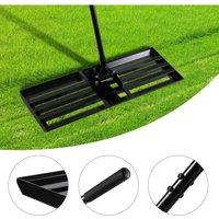 Vingo - Rasenrakel Levelingrake Rasen Rakel Rake Stahl 2m Flächenebener mit handschuhe 75x25cm von VINGO
