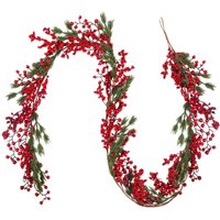 SWANEW 1.8M Rot Beeren Girlande Weihnachten Beleuchtet Batterie 50 LEDs Lichterkette Warmweißes Licht mit roten Beeren Indoor Outdoor Hängende SWANEW 1.8M Rot Beeren Girlande Weihnachten Beleuchtet Batterie 50 LEDs Lichterkette Warmweißes Licht mit roten Beeren Indoor Outdoor Hängende von VINGO