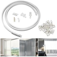 SWANEW 5m Flexible Vorhangschienen, Gebogene Vorhangschiene, Deckenhalterung mit Schienenvorhangsystem, Decken Fenster Schiene für Decken- oder SWANEW 5m Flexible Vorhangschienen, Gebogene Vorhangschiene, Deckenhalterung mit Schienenvorhangsystem, Decken Fenster Schiene für Decken- oder von VINGO