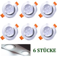 SWANEW 6X LED Einbaustrahler Spot Set Kaltweiß 3W Einbauleuchte Deckenleuchte Strahler IP44 3W SWANEW 6X LED Einbaustrahler Spot Set Kaltweiß 3W Einbauleuchte Deckenleuchte Strahler IP44 3W von VINGO