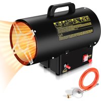 SWANEW Gasheizgebläse Gasheizer Heizkanone Gasheizstrahler Bauheizer Gas Heizlüfter Heizstrahler inkl. Gasschlauch & Druckminderer Heizgebläse 10kW von VINGO